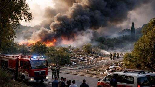 Fotografia di un incendio