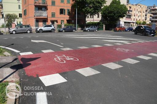Immagine della ciclabile Monte Ciocci-Monte Mario verso La Giustiniana. Il futuro tracciato, lungo circa 5 chilometri, collegherà la zona della stazione San Filippo Neri della ferrovia FL3 con La Giustiniana, sviluppandosi in larga parte parallelamente alla linea ferroviaria. L’intervento è ancora nella fase dello studio di fattibilità.